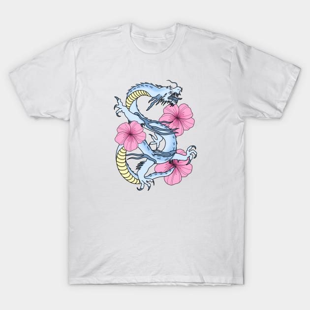 Pastel chinese dragon T-Shirt by Jasmwills